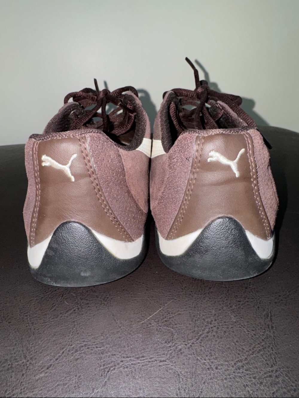 MAKE OFFER! Puma Brown Suede Sneakers with White Formstrip Men's 10.5US - Picture 5 of 11